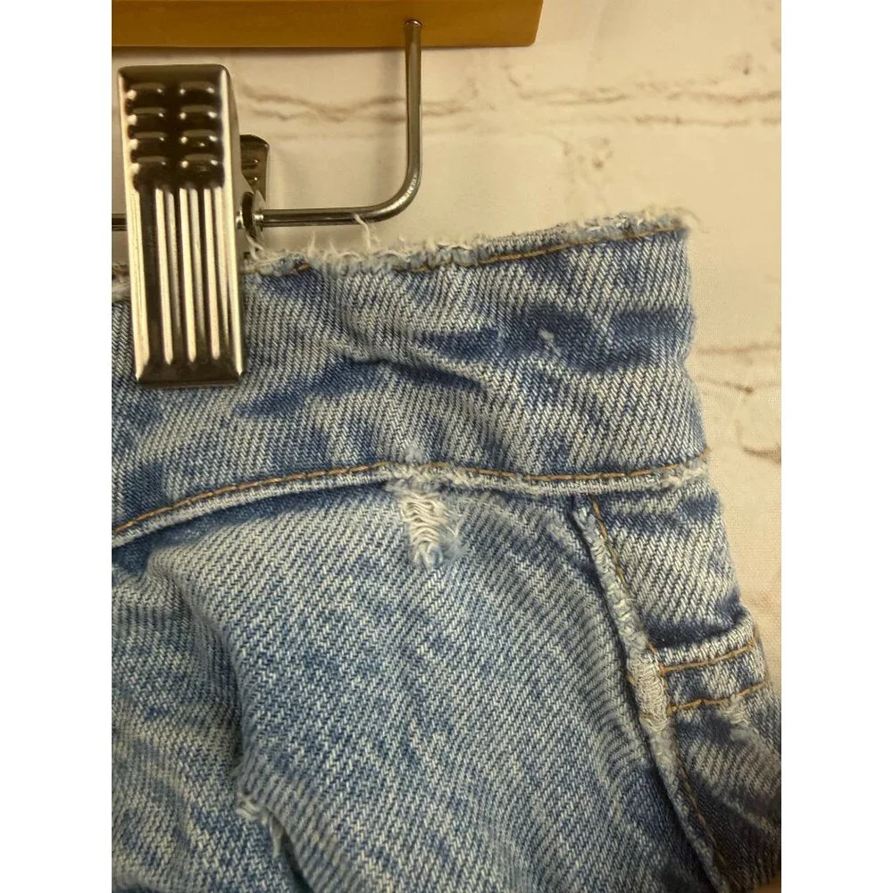 Zara Jeans Womens Size 12 Blue Light Washed  High Rise Distressed Casual Denim - Picture 10 of 10